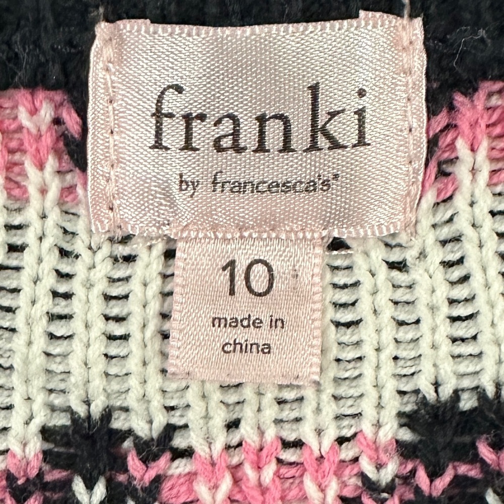 Franki Black And Pink French Bulldog Sweater - Picture 3 of 5